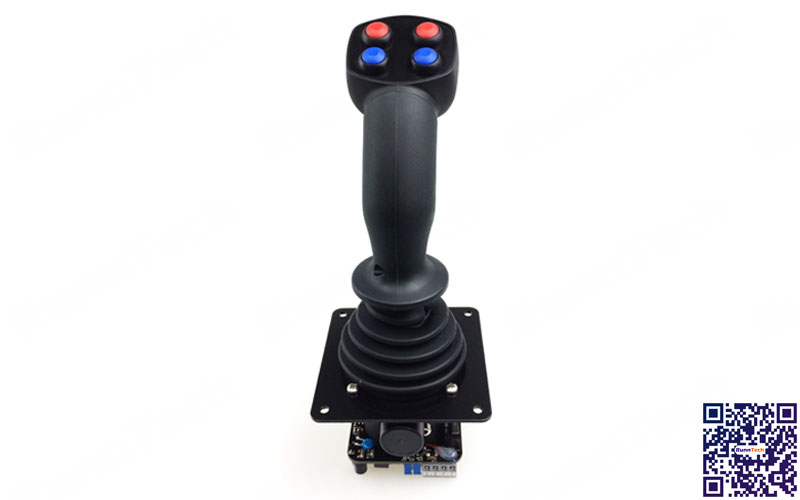 RunnTech Spring Return to Middle Position, -10V Analog Output Joy Stick Controller