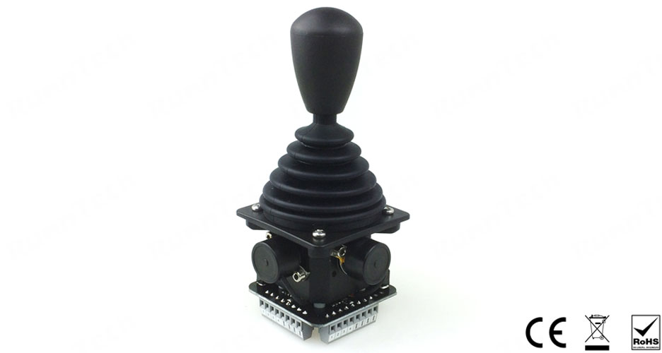 RunnTech Industrial Joystick: RT100-T-3-Y03(589)-XV2(10k)-03(589)-HD8-M1