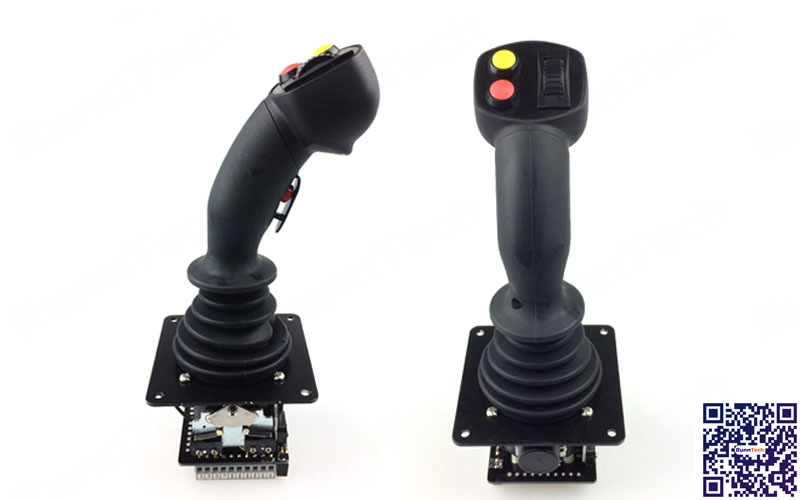 RunnTech Multi-axis, Spring Return in 0-position, 5V Analog Joystick with Thumbwheel