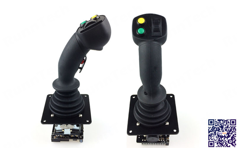 RunnTech Multi-axis, ±10V Analog, Friction Brake Adjustable Joystick with Thumbwheel