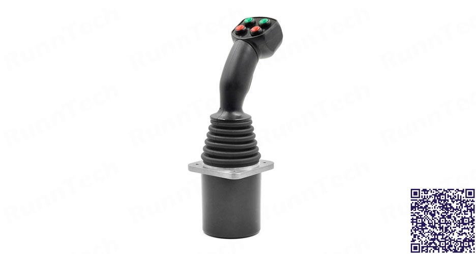 RunnTech 2-axes 4 Momentary Pushbuttons and 1 Trigger Hall Effect Joystick with 5VDC Input