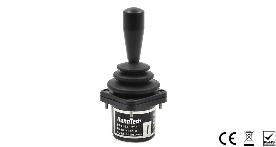 RunnTech 2 Axes Hall Effect Precision Fingertip Joystick with Spring Return to Center Position