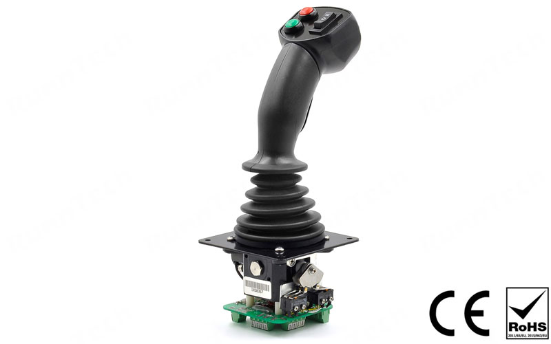 RunnTech 2 Axes Spring Return to Center DC 10V Analog Output Joy Stick Lever