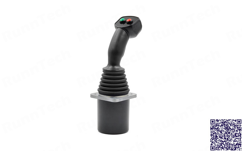 RunnTech 2-axis, 0 to 5V Output Mechanical Spring Return Joystick with 2 Momentary Push Buttons for Flight Simulator