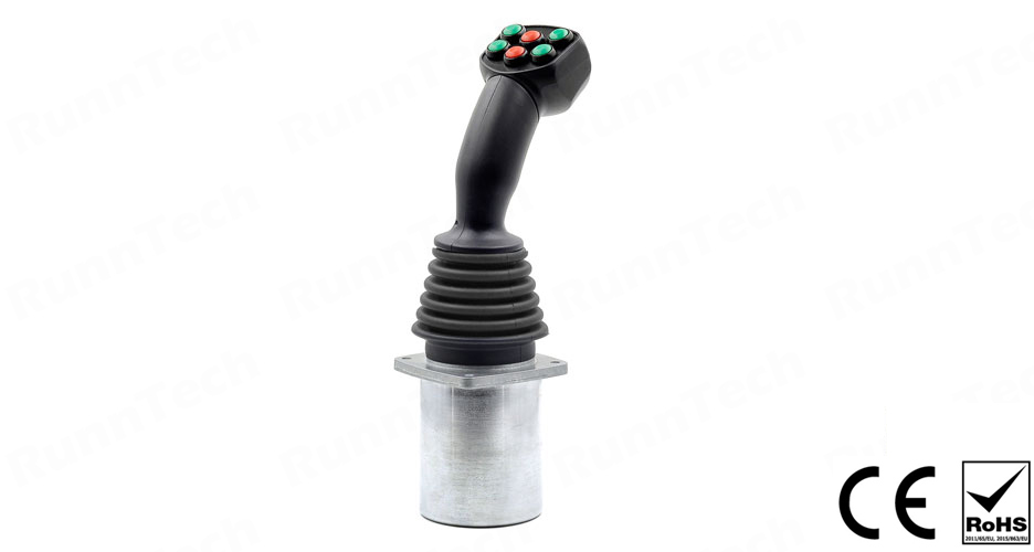 RunnTech 2 Axis CANbus Industrial Joystick with On/off Buttons for Timber Saw Mill Plant