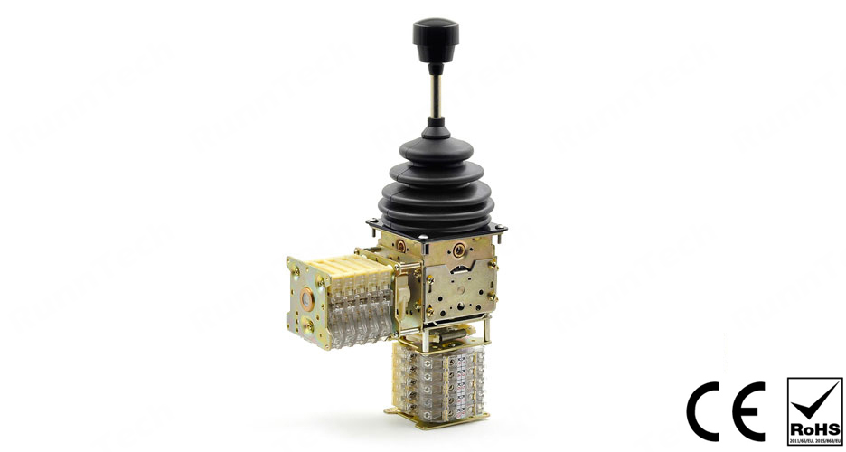 RunnTech 2 Axis Crane Joystick with Mechanical Zero Interlock for Steel Mills Factories