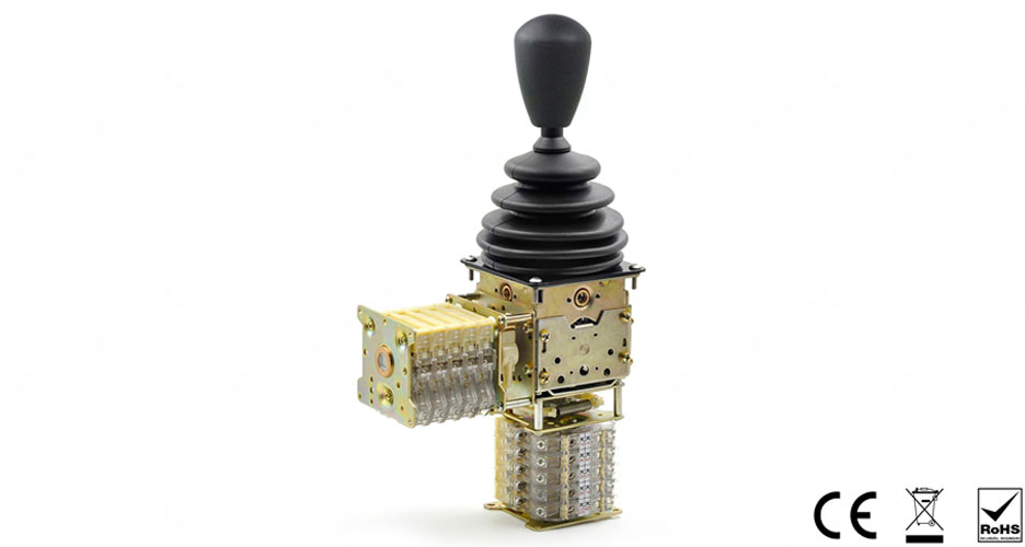 RunnTech 2 Axis Industrial Joystick Stepped Movement Spring Return for Crane Control