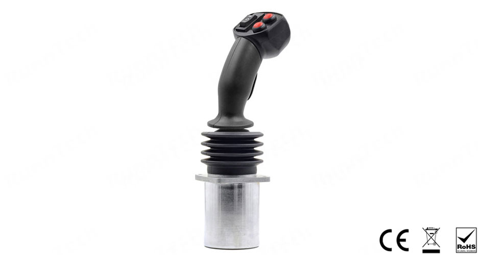 RunnTech 2 Axis Industrial Joystick Y-axis Friction Hold and X-axis Spring Return with Hall Sensor