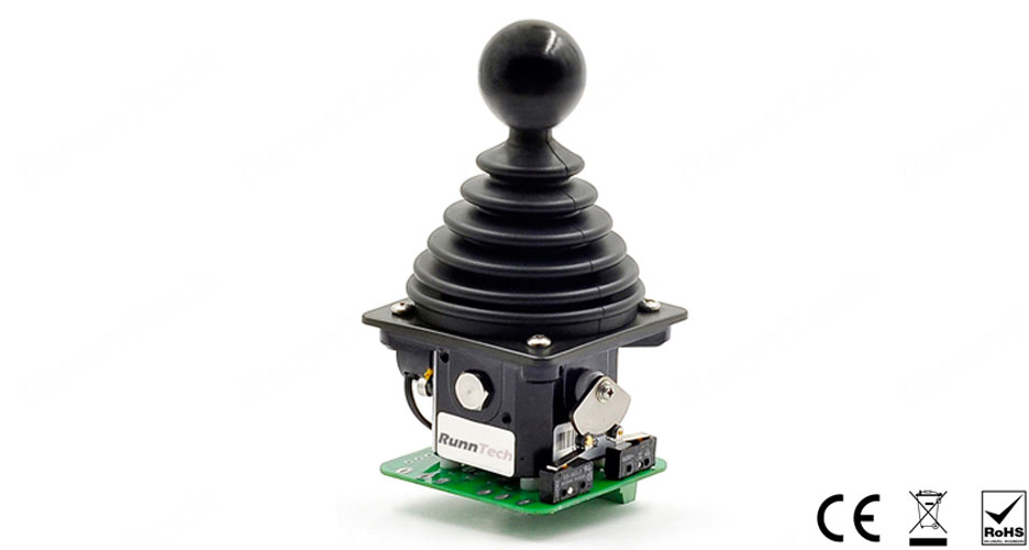 RunnTech 2-axis Joystick 4mA...12mA...20mA Proportional Outputs to Control Hydraulic Valves