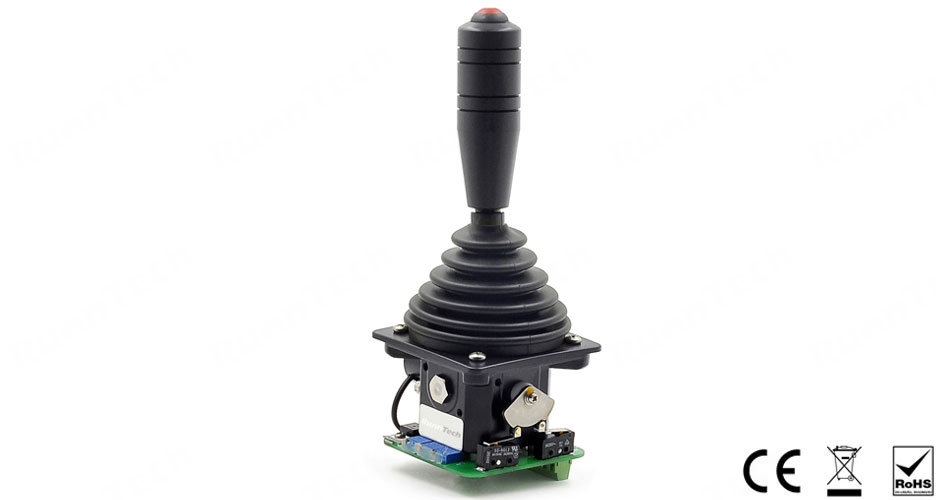 RunnTech 2 Axis Self-centring Industrial Joystick Controller with 0...10Vdc Output to Control Winches
