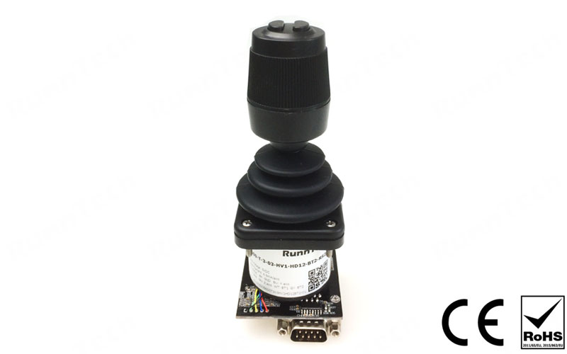RunnTech 3-Axis Hall Effect Compact Analog to Digital Output Joystick with RS-232 Serial Port