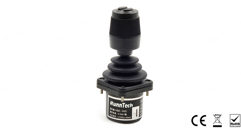 RunnTech 3-Axis Hall Sensor Self-centering (twist Z-axis) Miniature Joystick with Analog Output