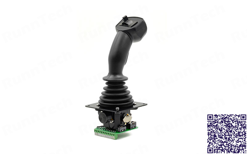 RunnTech 3 Axis Spring-return Hall Joystick with 0 to 5V DC Analog Output and 3 Momentary Button