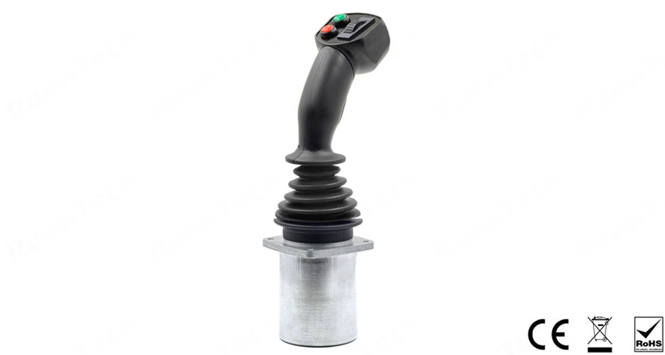 RunnTech 2 Axis CANbus Industrial Joystick with On/off Buttons for Timber Saw Mill Plant