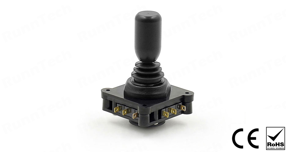 RunnTech Compact Size Single-axes Robust Switch Joystick with Bushing or Screw Mount