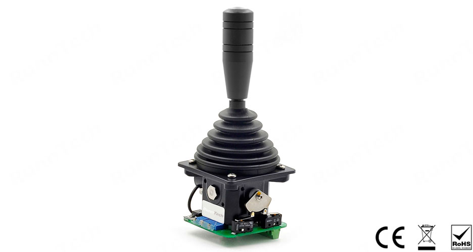 RunnTech DC24V Single Axis 2*5K Potentiometer Joy Stick for Rolling Mill Control Desk