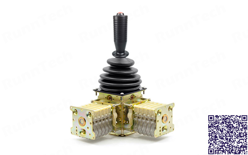 RunnTech Dual-axis 3 Steps Self-return to Zero Position Joystick Controller for Bridge/Tower/Port Cranes and Hoists