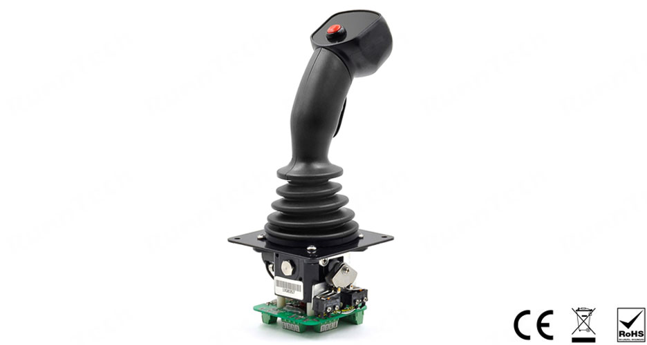 RunnTech Dual Axis Hall Effect Joystick with Deadman Trigger for Public Utility Machine Simulator