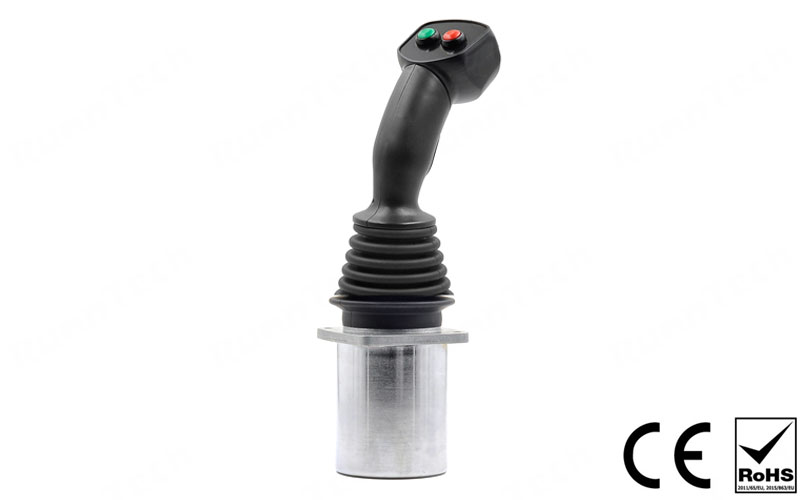 RunnTech Friction Clutch 360° Free Movement Joystick with Solid Center Tap Potentiometer and 2 Momentary Button