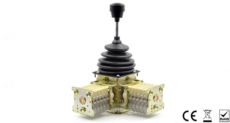 RunnTech Multi-axis Friction-hold & Self-lock at Center Crane Operating & Hoisting Joystick Controller