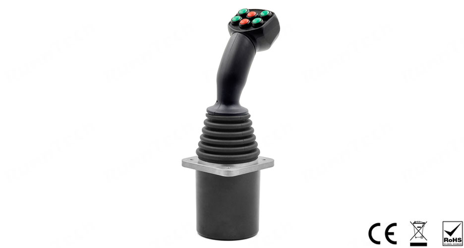 RunnTech Multi-axis Hall Effect Spring Return Joystick for Mining, Construction Training & Simulation