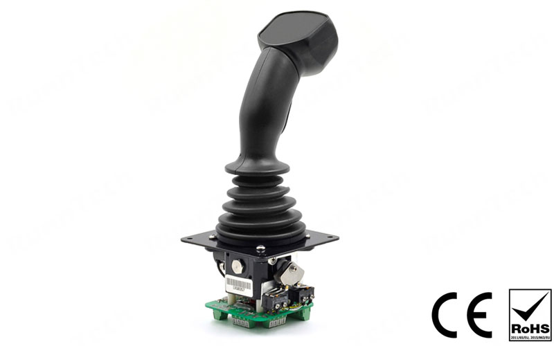 RunnTech Multi-axis Spring Return to Center with Hall Sensor and Deadman Trigger Joystick Control Lever
