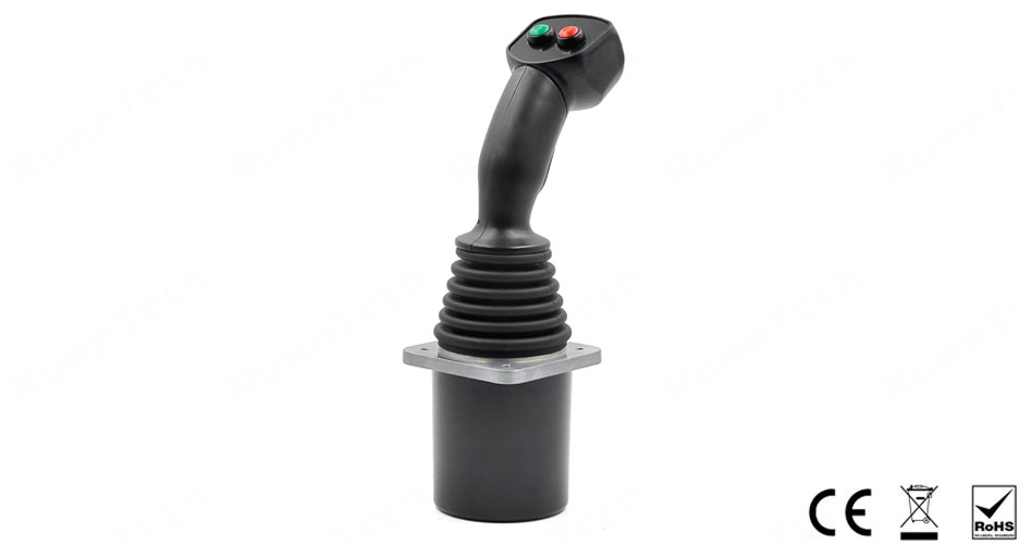 RunnTech Rugged Multi-Axis Tunnel Train Joystick with Trigger and Resistive Potentiometer