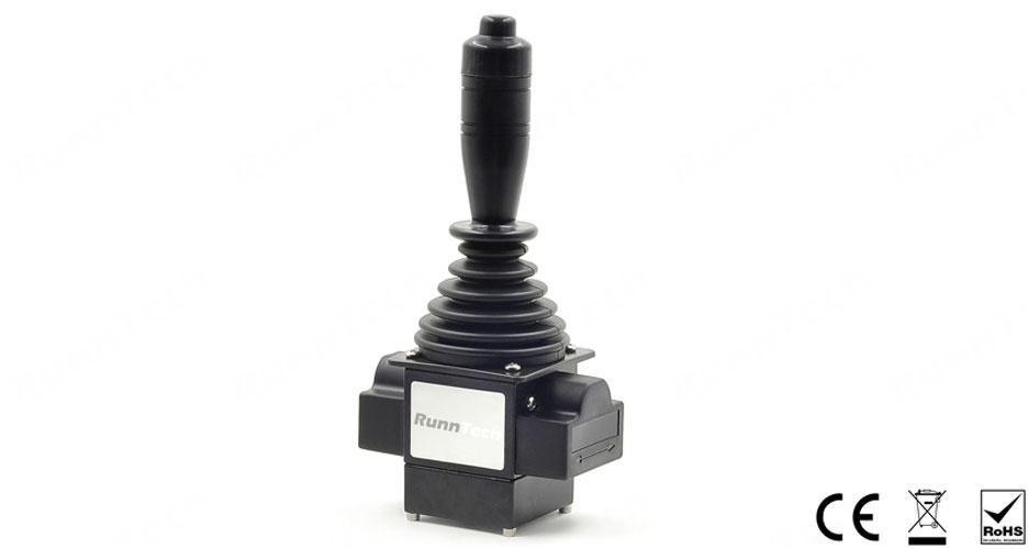 RunnTech Single-axis Industrial Joystick 4mA to 20mA Output with Center-lock for Crane Control