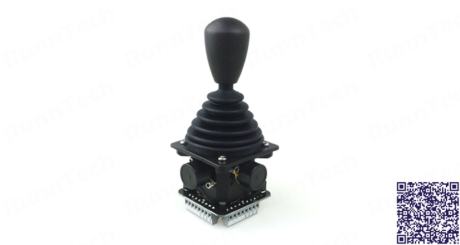 RunnTech Single-axis Friction Clutch 4-20mA Analog Signal Joystick for Road & Rail Vehicles