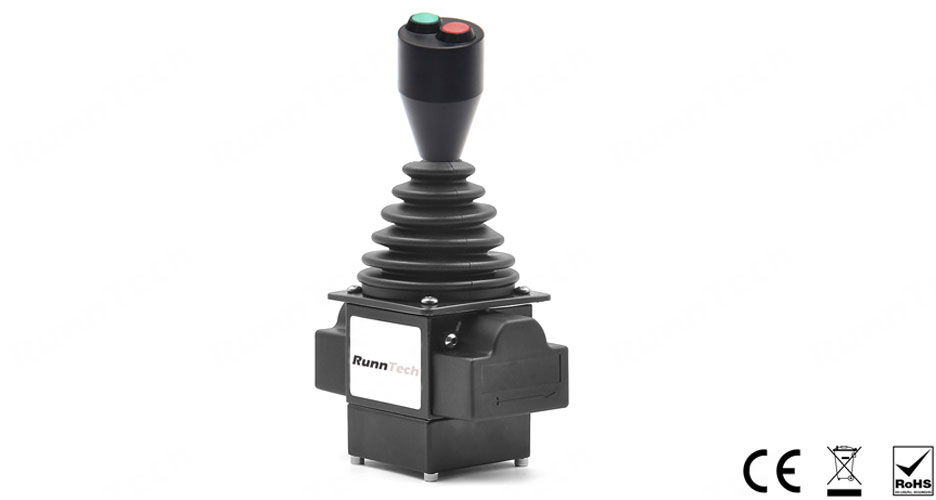 RunnTech Single-axis Friction Hold Joystick with 10K Ohm Accurate Potentiometer for PLC Control