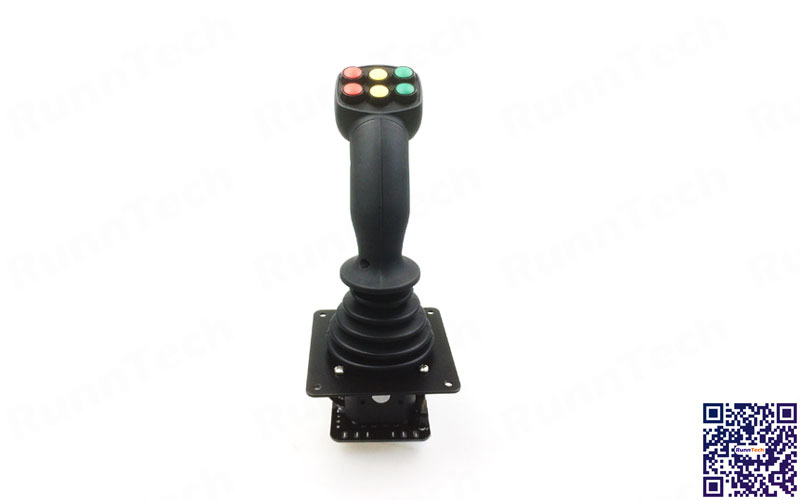 RunnTech Single-axis Self-centering Analog Joystick with Deadman Trigger & 6 Momentary Button