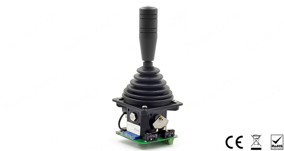 RunnTech Single-axis Spring Return to 0 Position with Dual 10V Analog Output Joystick for Variable Speed Control