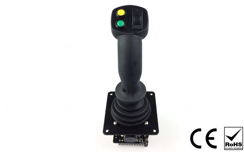 RunnTech Spring Return into Middle Position Deadman Button Analog Output Joy Stick Control Lever