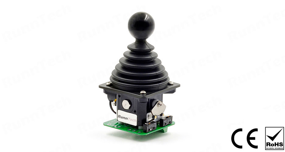 RunnTech Spring Return to Center Double 10V Analog Output Joy Stick Controller