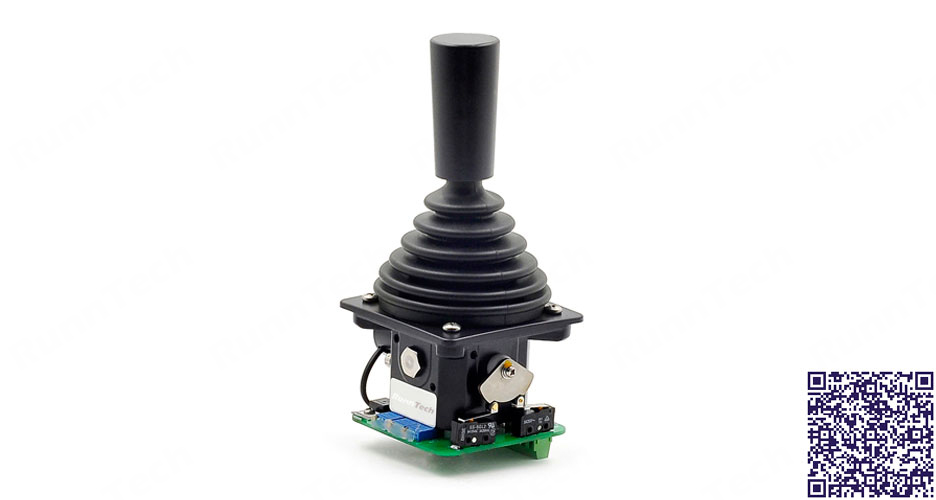 RunnTech X/Y-axis Analog Output Industrial Joystick with Center tapped Potentiometer